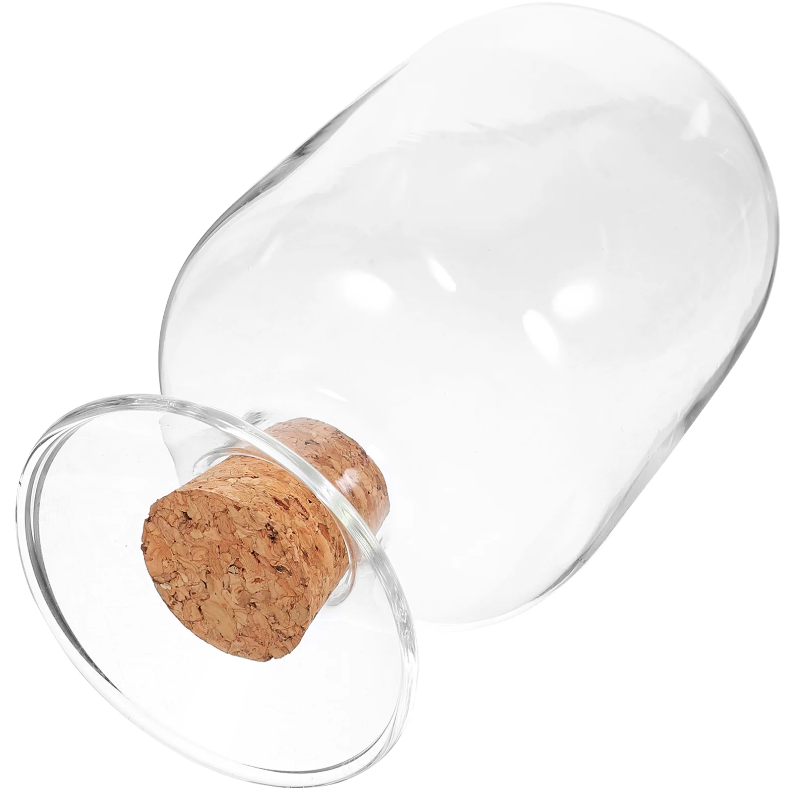 Transparent Glass Match Holder Storage Jar Wood Stopper Reliable Container Home Decor Storage Bottles Match Supplies Glass