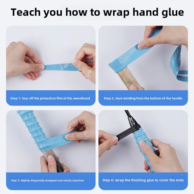 10Pcs Grip Tape Tennis Racket Anti-Slip Absorb Sweat Band Outdoor Fishing Rod Winding Strap Sport Badminton Squash Tape 4