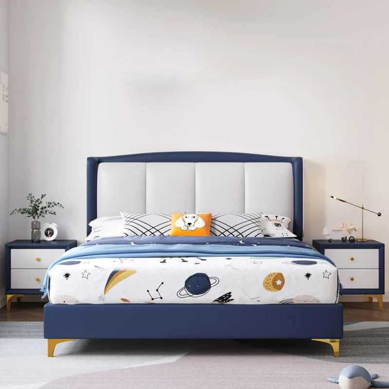 PortableFloorChildrenBedsModernKoreanSolidWoodBedKidsBoys
