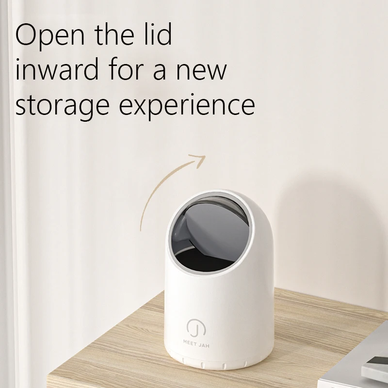 Cestino Automatico Da Tavolo Con Sensore – 6 Litri – Ricaricabile USB – Bianco - 3