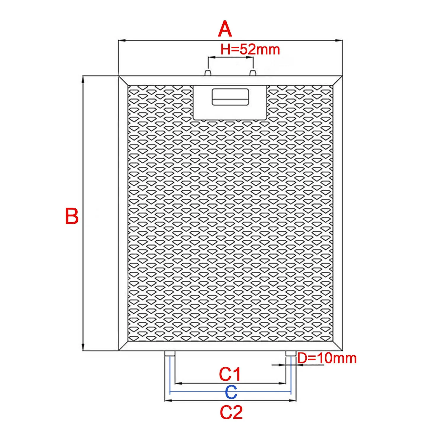 Cappa da cucina cappa filtrante a rete filtro antigrasso in metallo filtro  per cappa filtro di ricambio rete in alluminio 270 x320 260 x320 254 x3 -  AliExpress