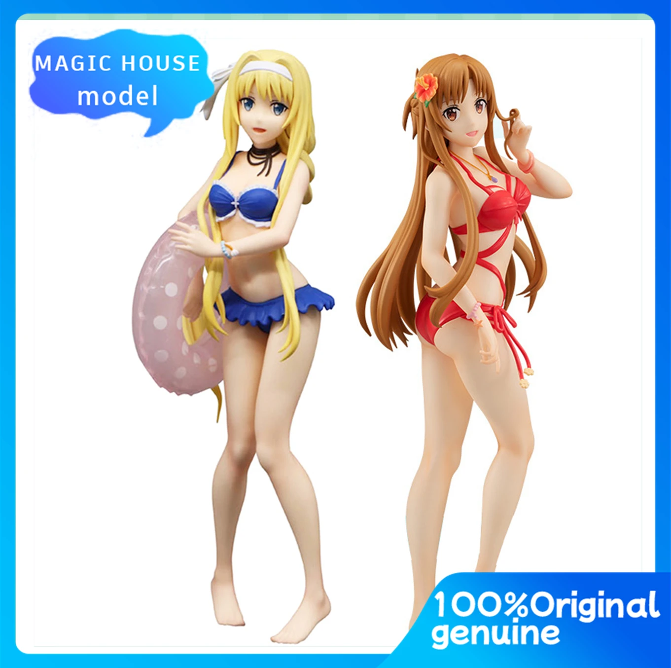 

100% Original FuRyu Anime SAO Sword Art Online Alicization Alice Zuberg Yuuki Asuna Swimsuit PVC Action Figure Model Doll Toys