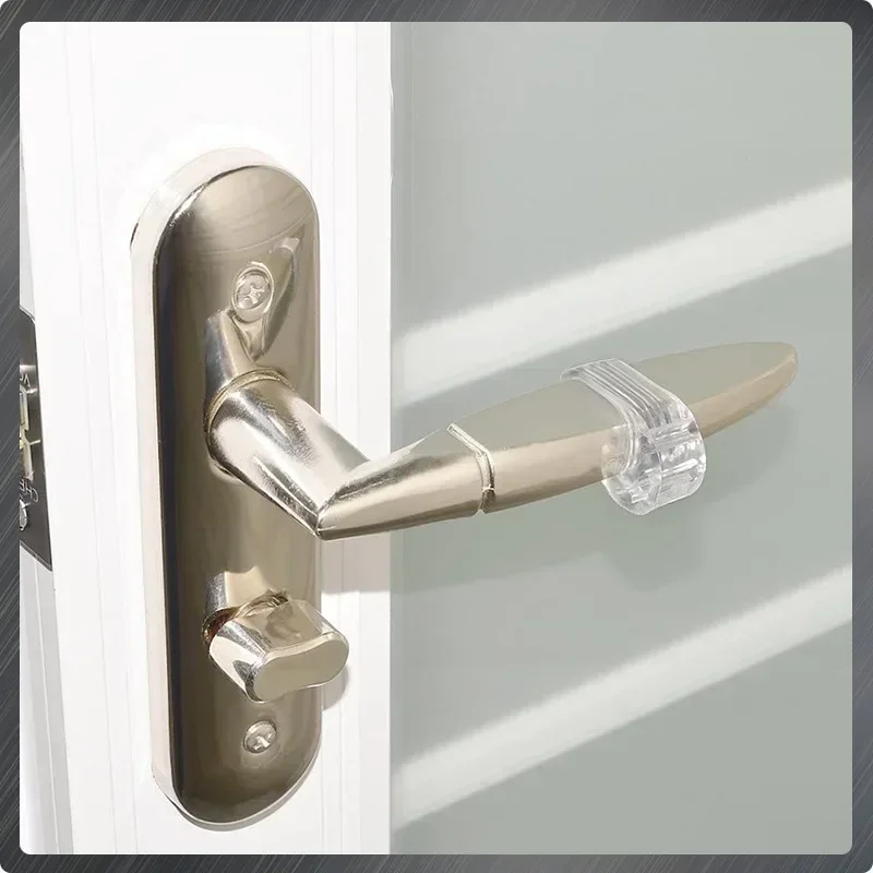 Silicone Door Stop Wall Protection Doorknob Bumper Wall Protection Pad Punch-free Door Handle Anti-collision Covers Ring