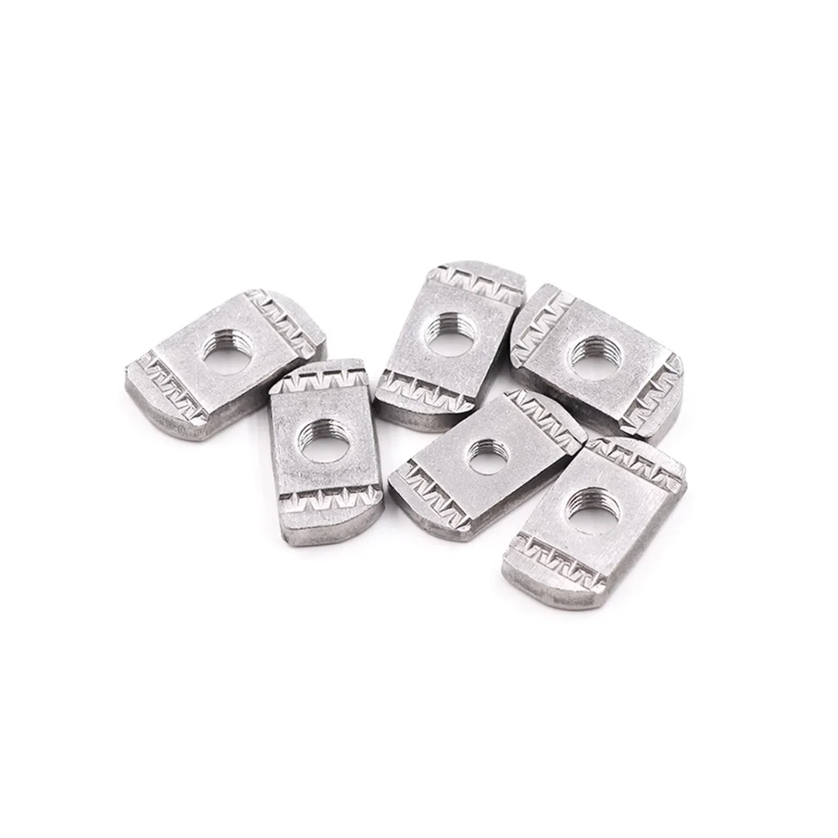 304 Stainless Steel Spring Nut Block Plastic Wing Nut Pressing Block Diamond Rectangular M6M8M10M12