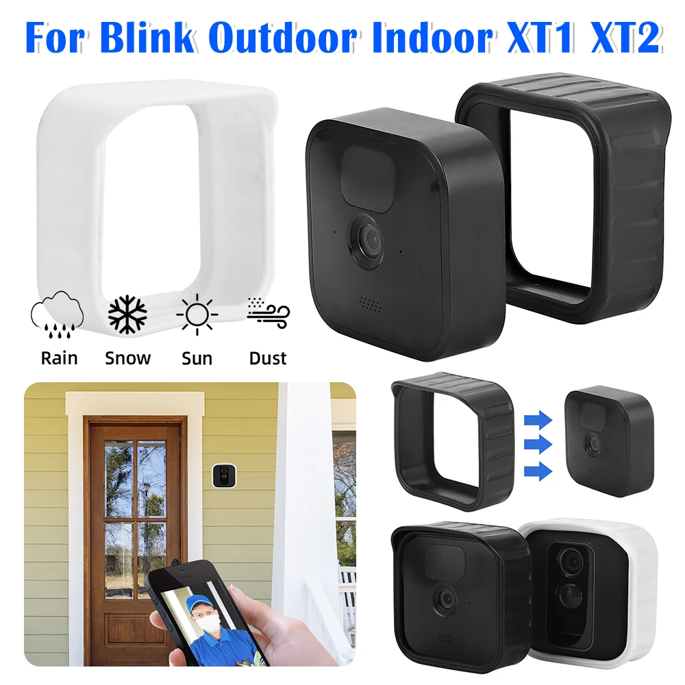 Silicone Camera Protective Case with Hat Brim For Blink Outdoor/Indoor/XT1/XT2