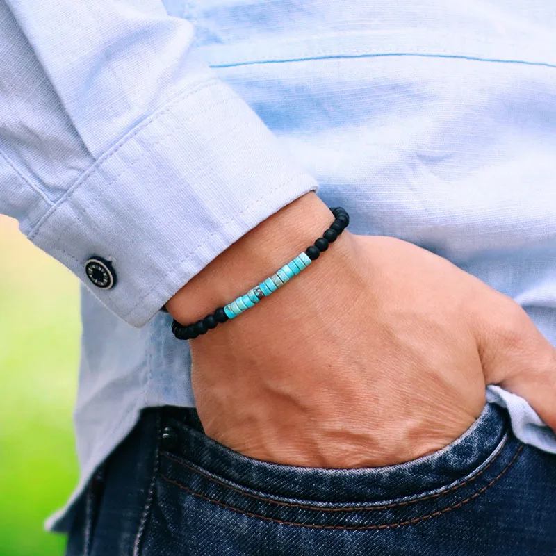 New Minimalist 4mm Bead Bracelet Unisex Emperor Onyx Small Stone Bracelet Meditation Yoga Strand Bracelet Couple Brazalete Pulsera Image 5