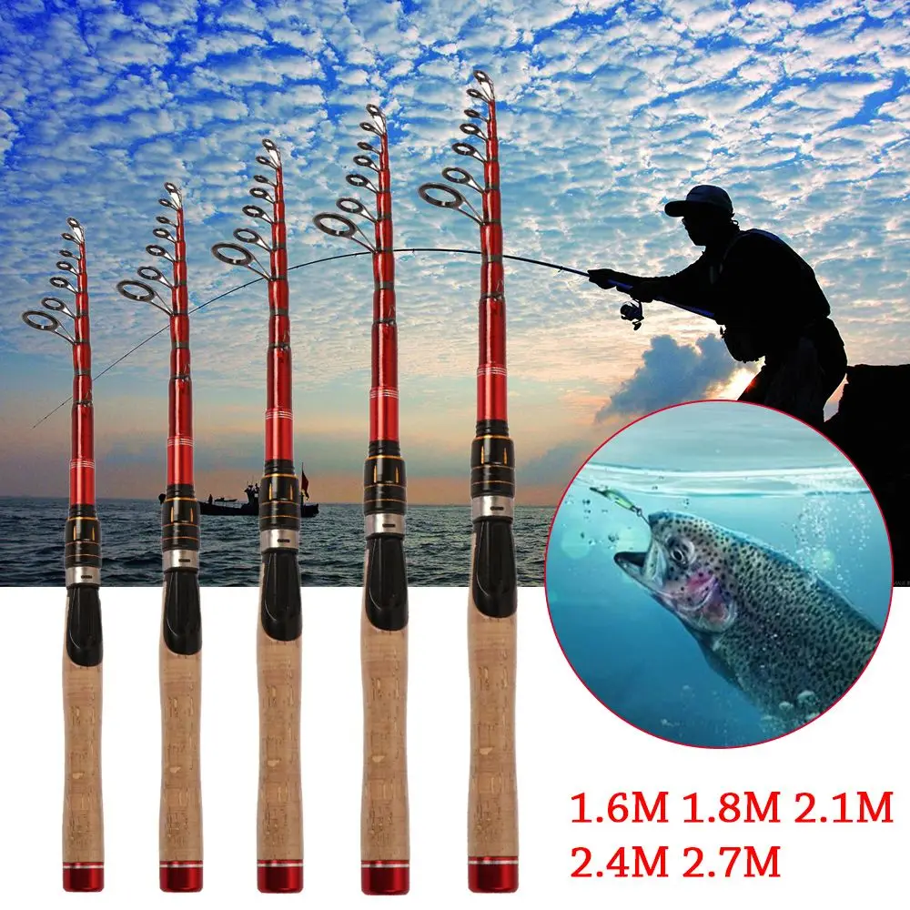 Telescopic Fishing Rod Carbon Fiber Stream Hand Pole Carp Feeder Portable  Fishing Rods Tackle