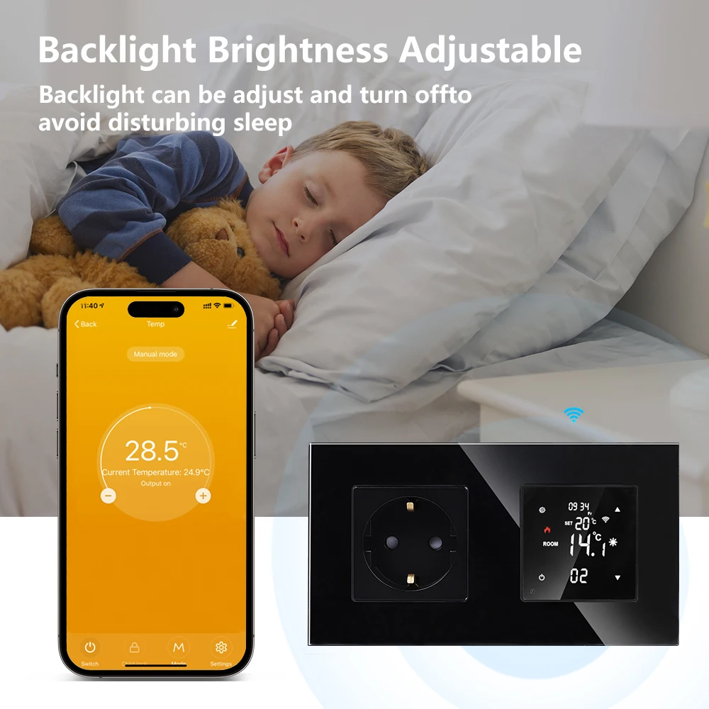 Smart WiFi Thermostat smart thermostat temperature controller smart thermostat socket With EU Socket Water Electric Warm Floor Heating Water Gas Boiler Temperature Controller Tuya Google Home