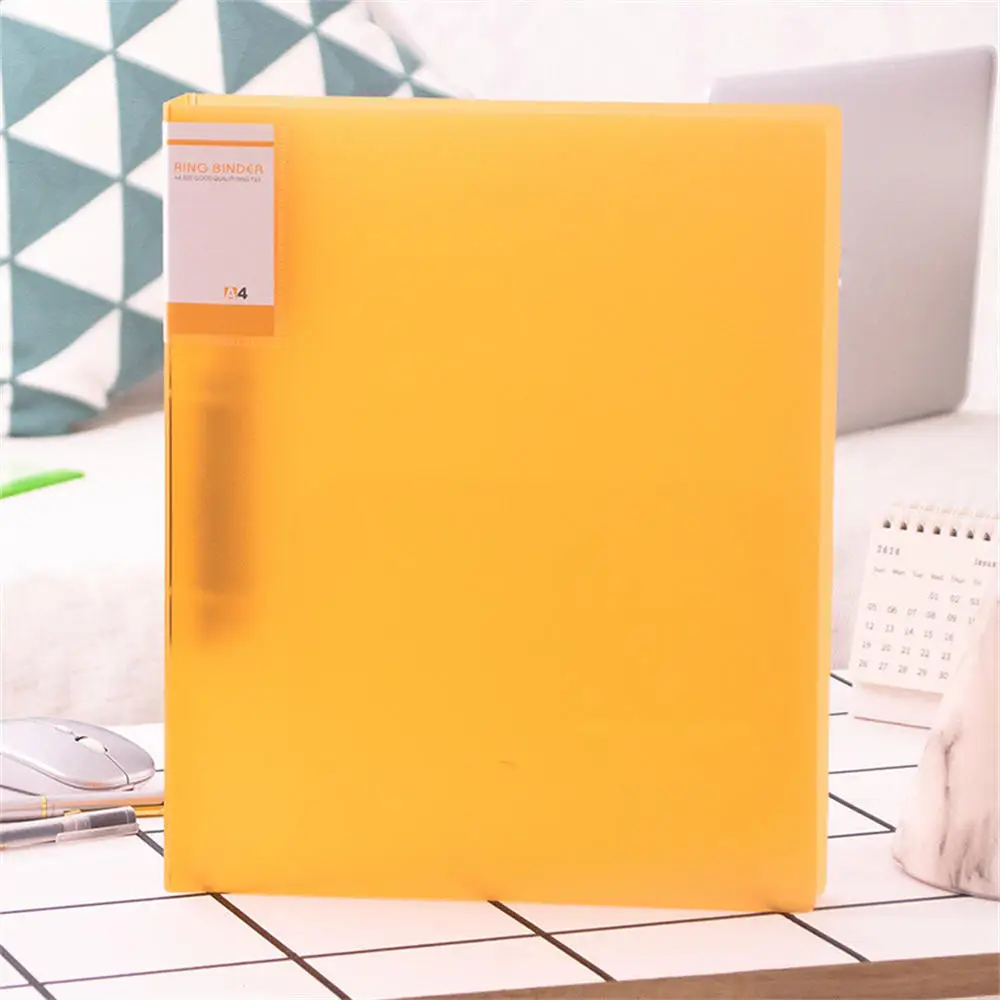 Colorful Transparent Folder 2 Hole Binder File Folder A4 Test Paper Data Document Organizer Stationery School Office Supplies