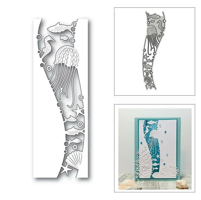 

Craft metal cutting dies cut die mold Ocean Animal Border Scrapbook paper craft knife mould blade punch stencils dies