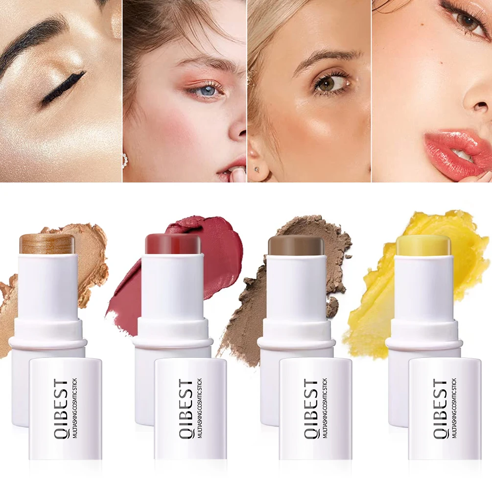 Qibest Multi Stick Set Penna Cremosa Stick Per Guance Labbra Occhi E Contorno Trucco Contorno Blush Evidenziare Stick Balsamo Per Le Labbra Per Le Don