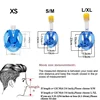 Underwater Snorkeling Full Face Children Swimming Mask Set Scuba Diving Respirator Masks Anti Fog Safe Breathing for Kids Adult 4