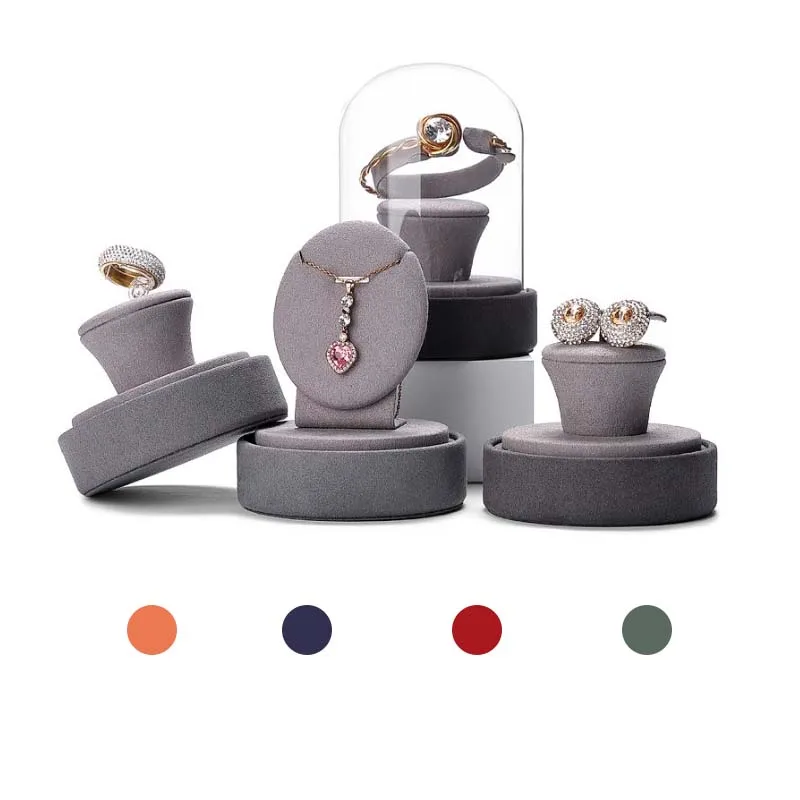 

Jewelry Dustproof Display Rack For counter props display necklace earrings bracelet ring Holder with cover For live broadcast