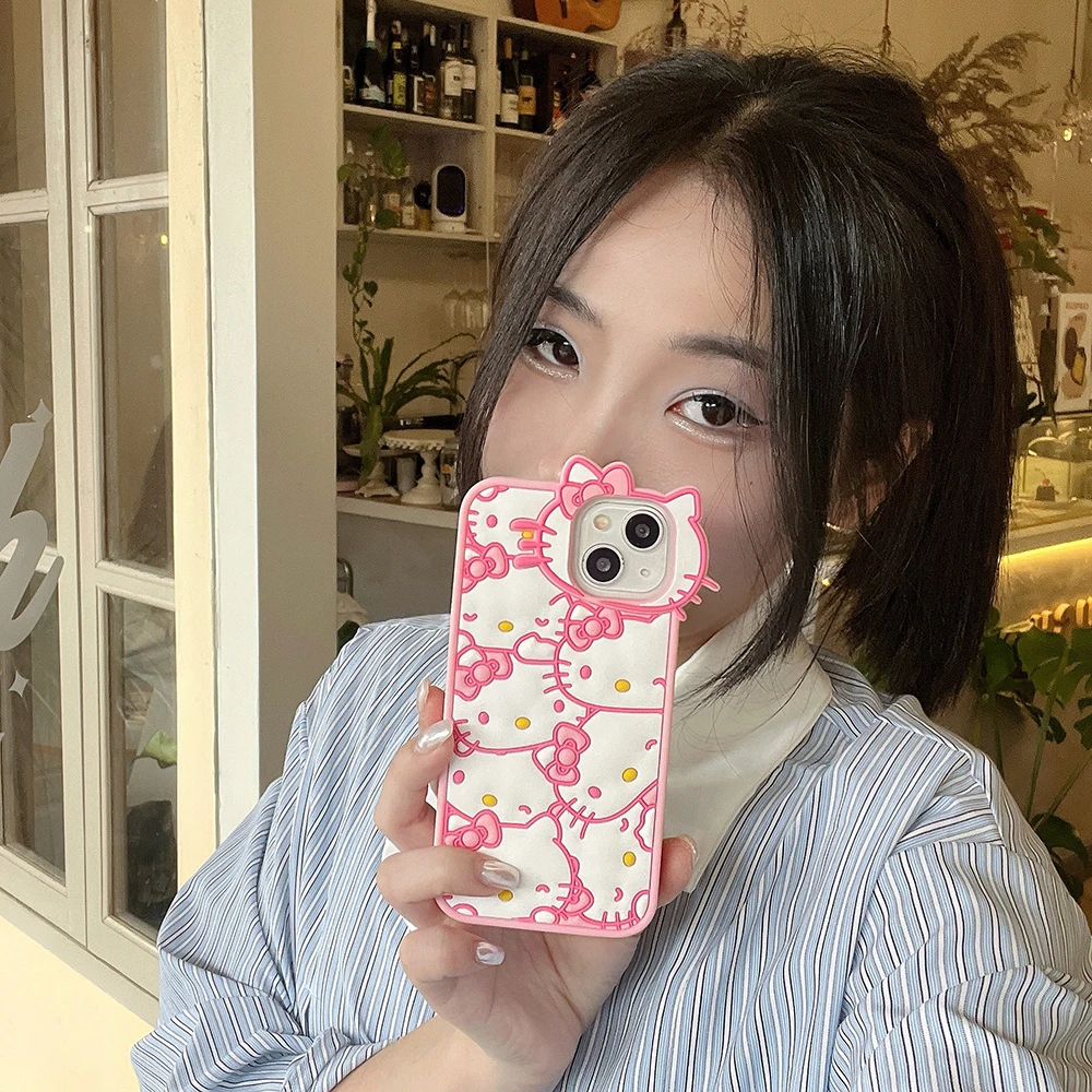 Kawaii Sanrios Hello Kitty iPhone Case for iPhone 15 14 13 12 11 Pro Max X XS XS Max