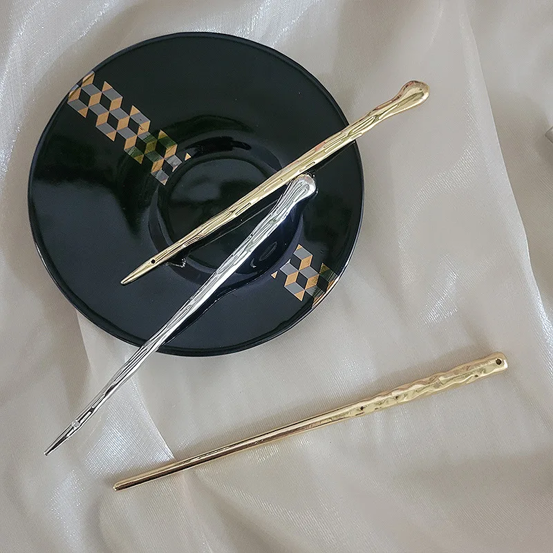 Metal Hair Accessories Women Hairpins Clips Simple Hair Stick Barrette Clip Alloy Chopstick Wedding Hairstyle Design Tools
