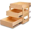 Pull Out Drawers For Cabinets, 14''W×21''D×19''H Soft Close Slide Out Wood Shelves Storage Organizer for Kitchen,Bottom Assembly 1
