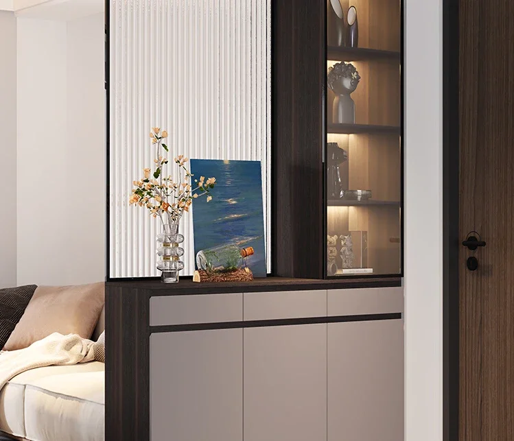 

Entrance shoe cabinet, entrance partition cabinet, simple living room, entrance door, hall cabinet, screen