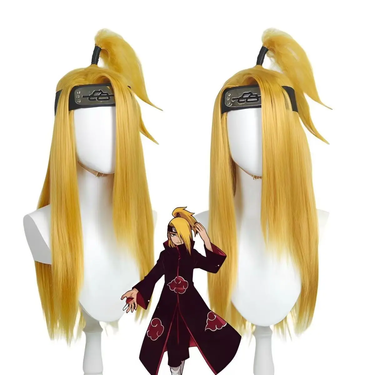 Naruto Deidara Golden Wig Cosplay