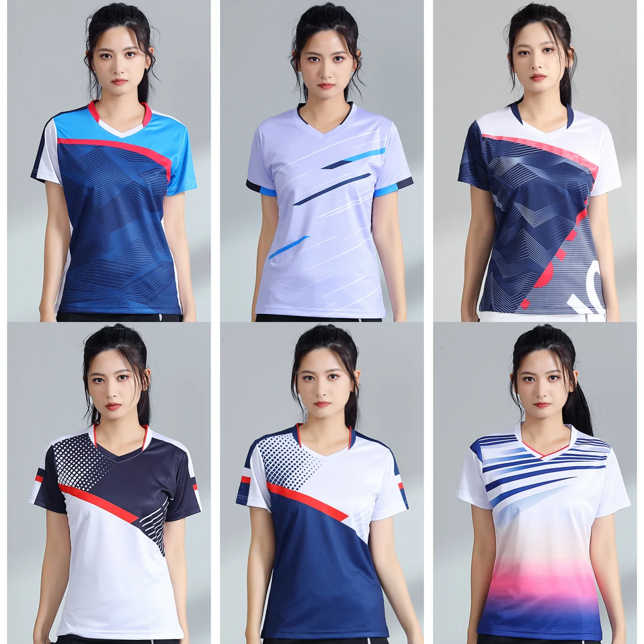 New Badminton Suit Short sleeved Set for Men's and Women's Quick Drying Breathable Leisure Competition Sportswear Group Pur
