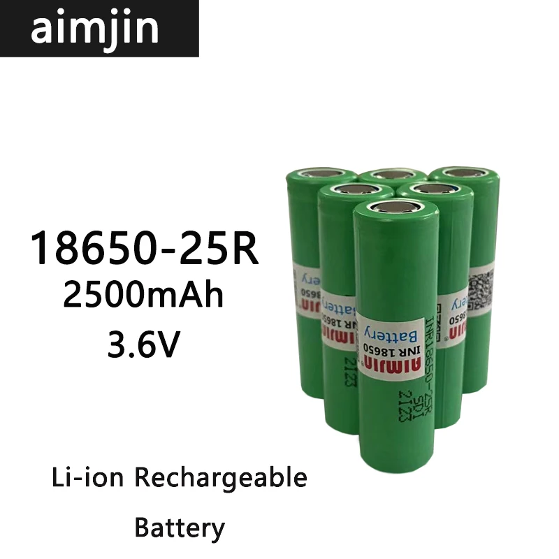 Pacco Batteria 3.6V 18650-25R 2500Mah Per Cella Ricaricabile Agli Ioni Di Litio Per Uso Torcia