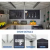 8 x 12 FT Outdoor Storage Shed, Metal Garden Shed with Updated Frame Structure, Tool Sheds for Backyard Garden Patio Lawn Black 5