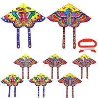 8 Sets Kite Childrens Toys Children’s Outdoor Games Kids Boy Butterflies Colorful for Triangle Rainproof Silk 1