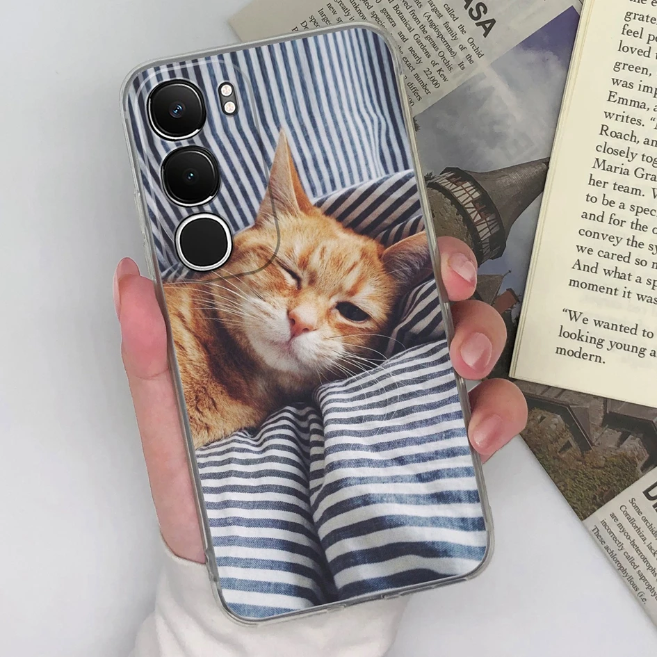 Floral Pattern Clear Silicone Anti-Slip Protective Ultra-Thin Phone Case