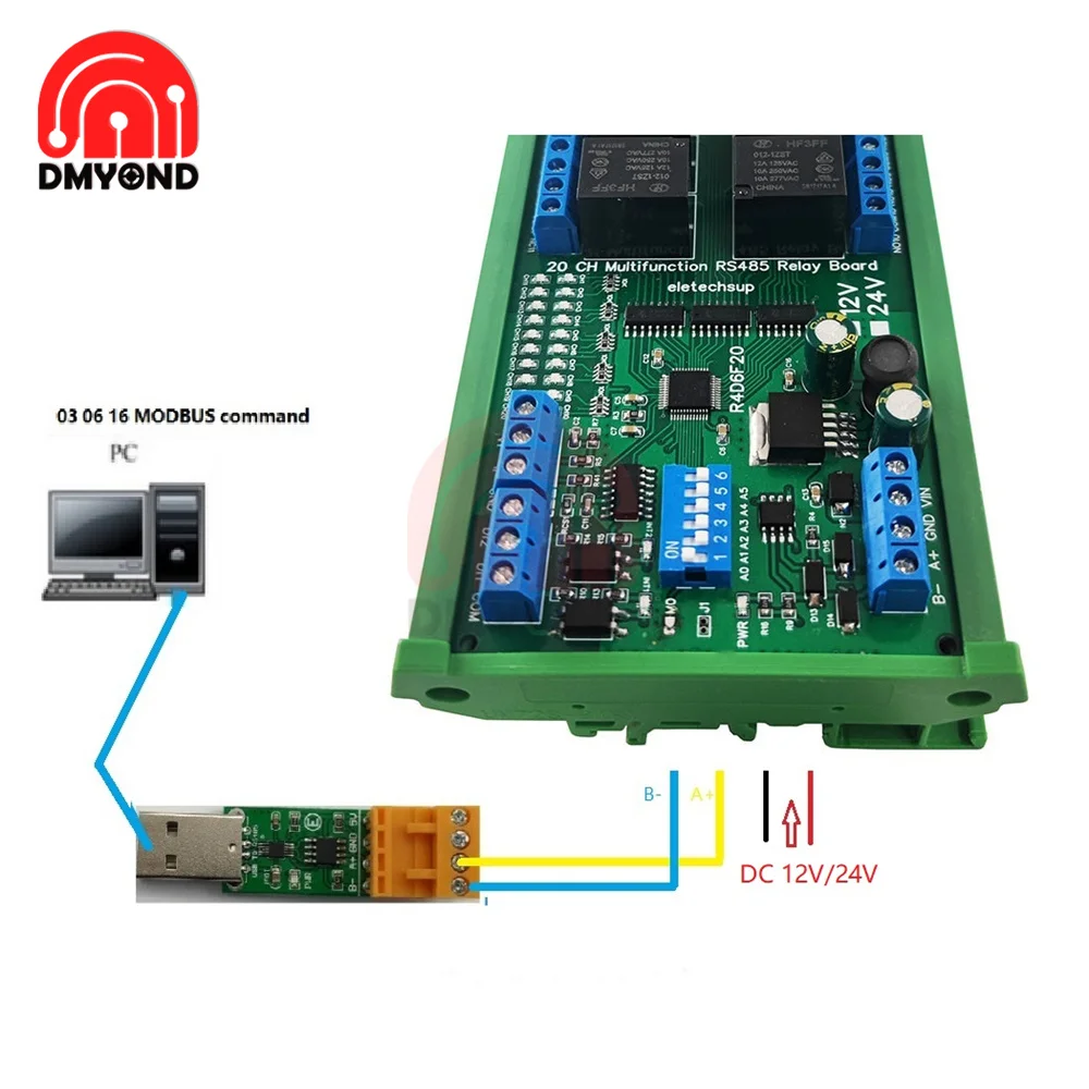 modbus rtu plc uart placa de expansao 04