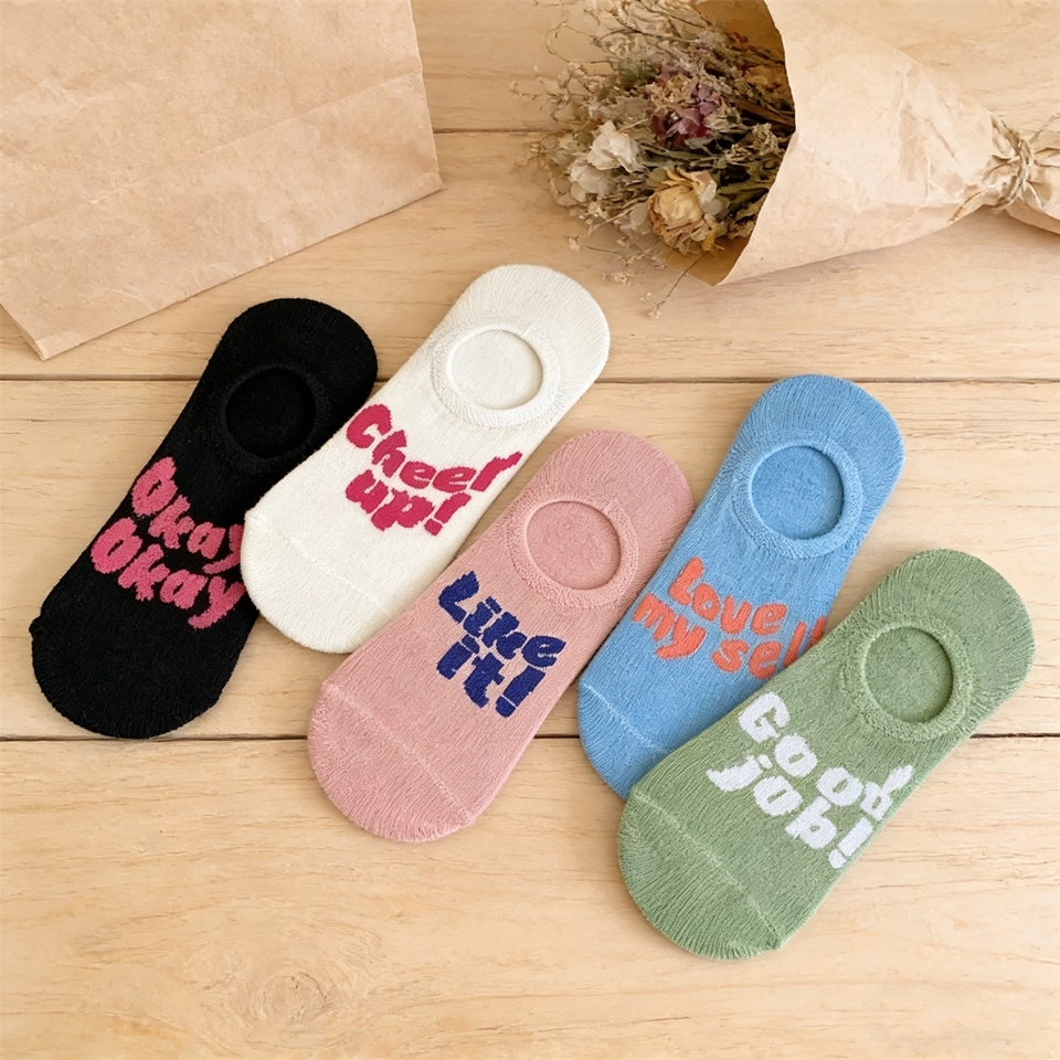 5 Pairs Ins Style Fashion High Cost-performance High Quality Boat Socks Women Summer Casual Knitting Cotton Invisible Ankle Sock