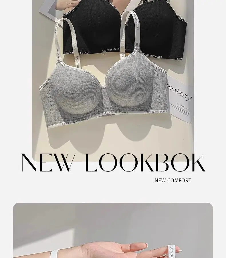 Wireless Push-Up Bra - 6cm Thickened Anti-Slip Seamless Adjustable Straps for Small Chest
