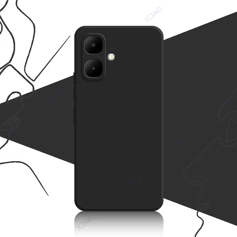 Enhanced Liquid Silicone Waterproof Mobile Phone Case - Soft Square Design