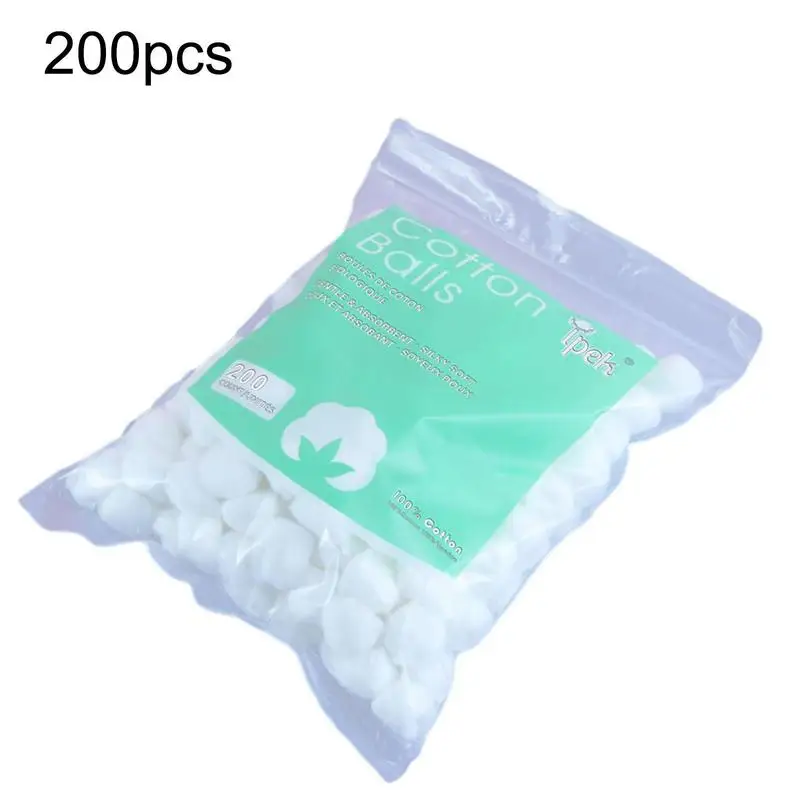 100/200PCS White Cotton Balls Beauty Personal Cares Small Cotton Balls Baby Cares Nail Polish Remover Home Accessories 6