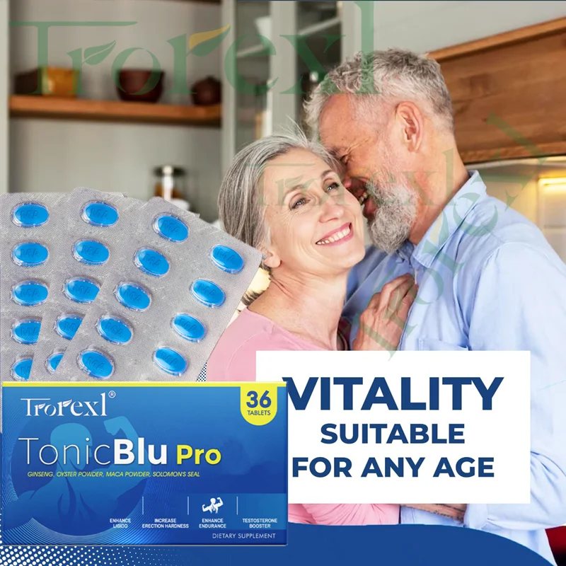 36-360pcs Blue Pills Male Supplement with Natural Oyster & Ginseng, Stamina & Endurance, Boosting Performance