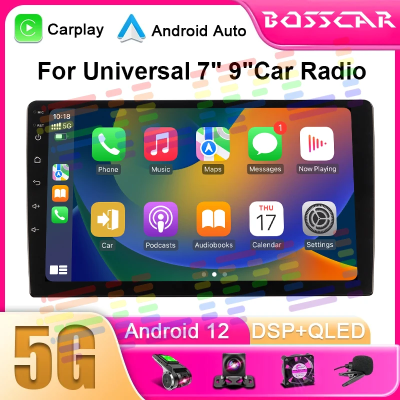 Car Radio 7"9"10" 2Din 8Core 4G Android12 Auto Carplay Multimedia Wifi Universal For Nissan Honda Toyota Lada Volkswagen Hyundai car multimedia player car radio