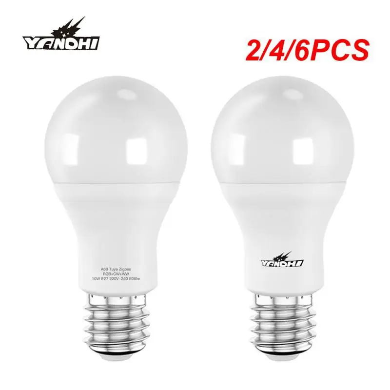 

2/4/6PCS -fi Bulb Lamp Color Changes App Remote Control Easy To Install Timing Smart Home Smart Bulb E27 Voice Control Dimming