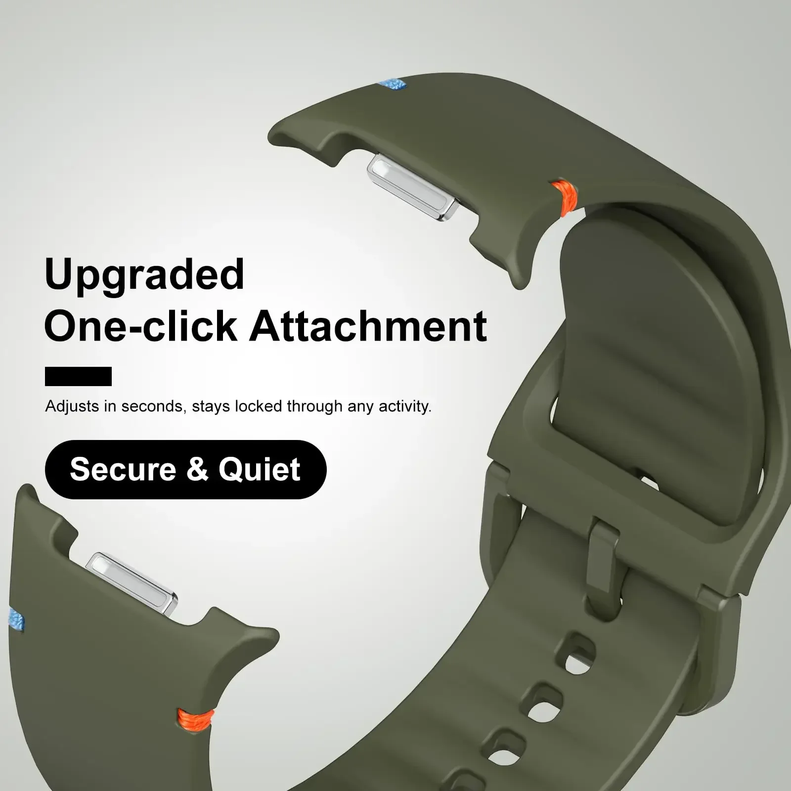 Silicone Bands for Smartwatch - No-Gap Rubber Bracelet Strap Accessories