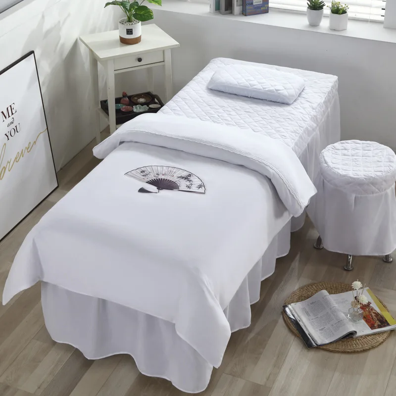 Beauty Salon Bed Sheet 3D Digital Printing 4 Piece Set