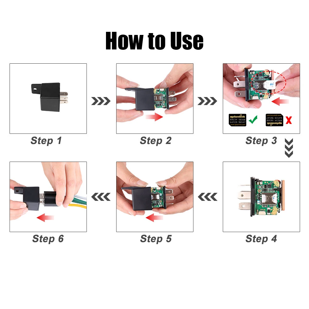 Car Relay Realtime GPS Locator for Car Truck Motorcycle Cut Off Fuel GSM GPS tracker 9-36V with Free Online Tracking APP