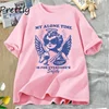 Vintage Trendy Women's T-shirt My Alone Time Is for Everyone's Safety T Shirt Funny Sarcastic Graphic T Shirts Unisex Oversized 3
