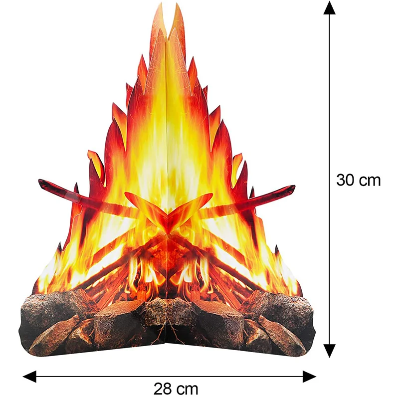 Toyvian 24pcs Miniature Fake Bonfire Decorations - Resin Campfire Models For Diorama, Fairy Garden & Party Decor