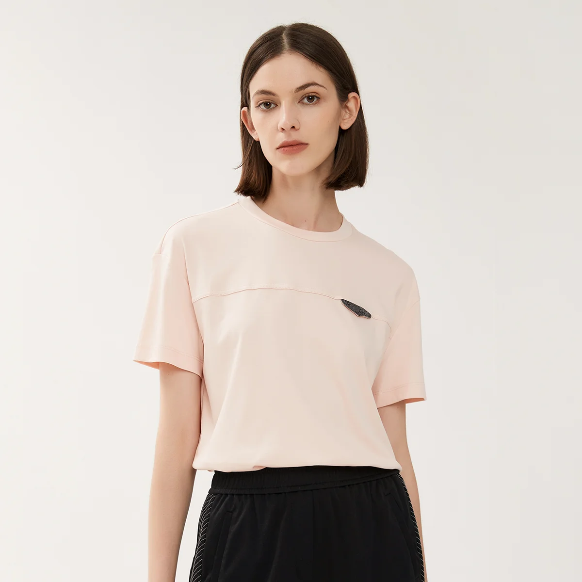 Summer Short Sleeved T Shirts Women's Clothing 100% Pure Pima Cotton Tshirt Tops Ladies T-ShirtClothes