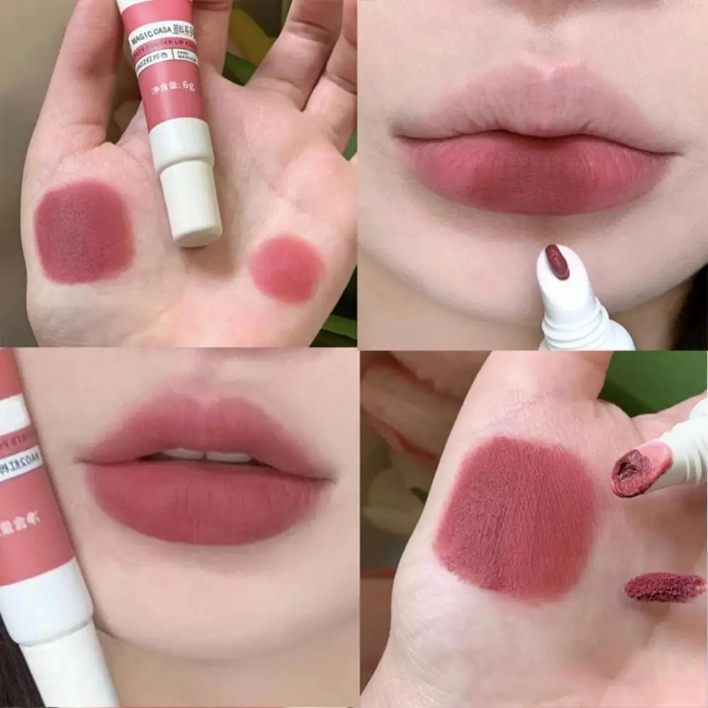 

Matte Velvetlip Gloss Non-stick Cup Non-pull Dry Lip Glaze Makeup Naturally White And Easy To Color Lip Gloss Lipstick Cosmetic