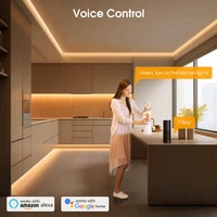 Tuya Zigbee 3.0 COB LED Strip 12V 1m 2m 3m 4m 5m Warm White Flexible Dimmable Light Kit 3000K-6500K for Alexa Google Assistant - Image 2
