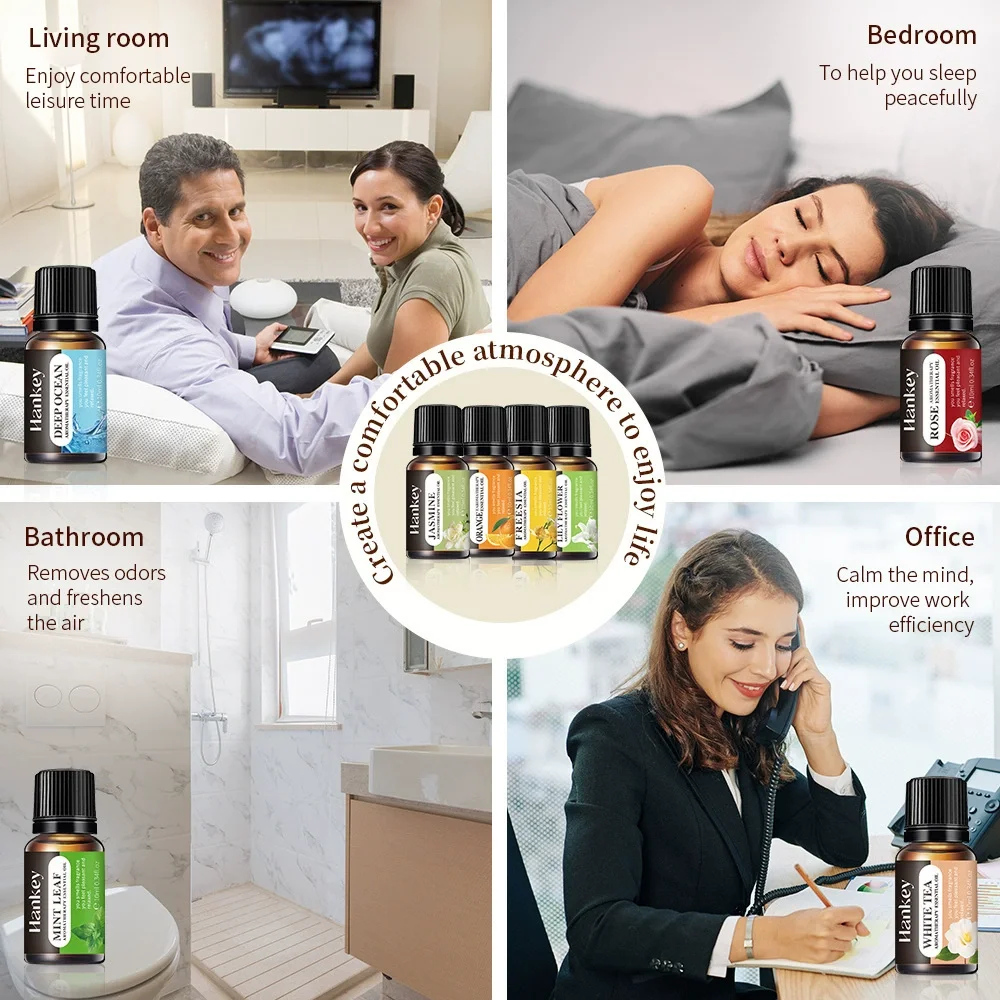 10ml Water-Soluble Aromatherapy Essential Oil Refill for Humidifiers,Flameless Diffuser Liquid, Aromatherapy Machine Set