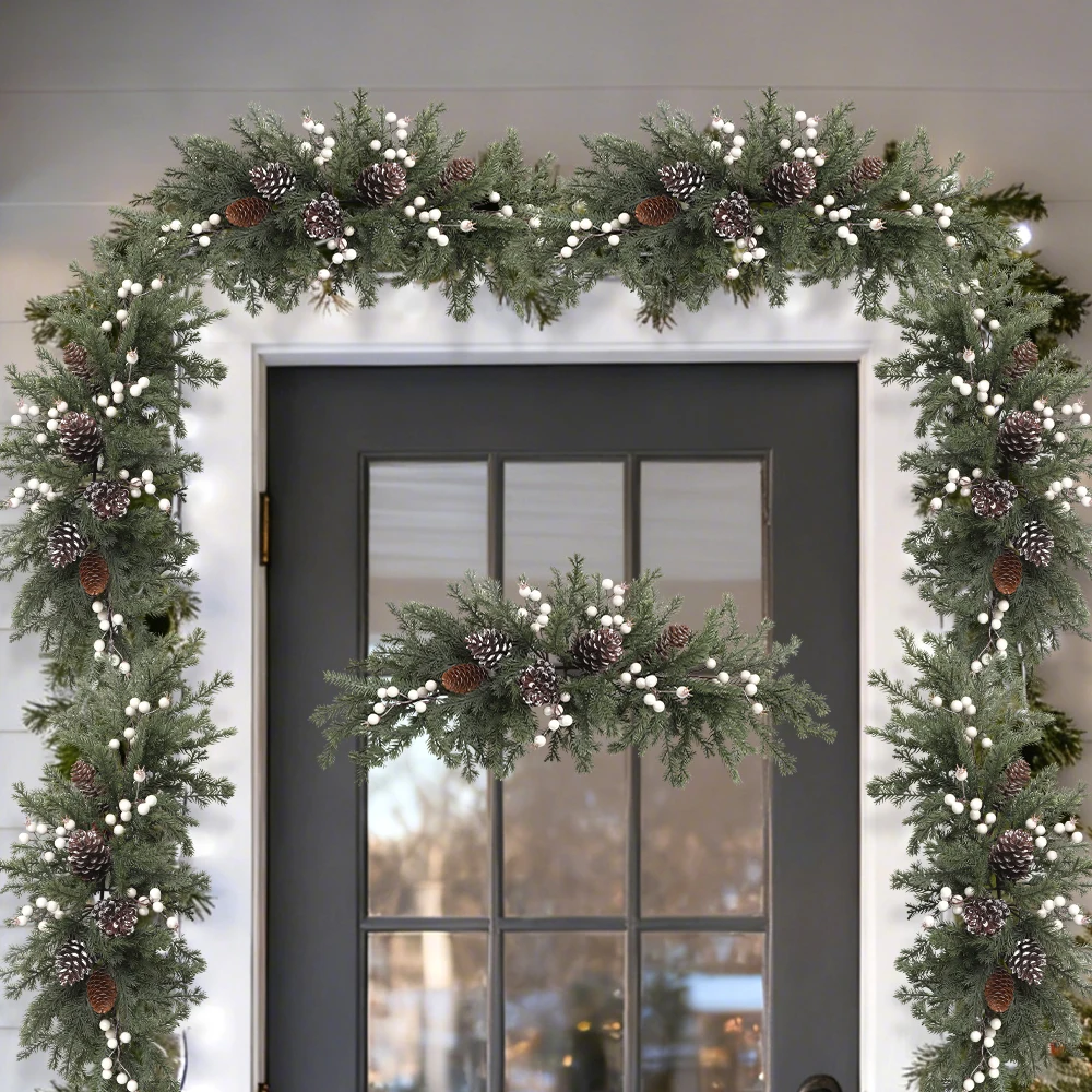 Vite di aghi di pino artificiale 65 cm, pianta finta, decorazione natalizia per la casa, decorazione della stanza, albero di Natale 2026, ornamento di Capodanno._voghion.com