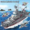 1560pcs Model Warships Building Blocks Construction Navy Battleship Army Boat Aircraft Bricks Toys for Children Gift 3