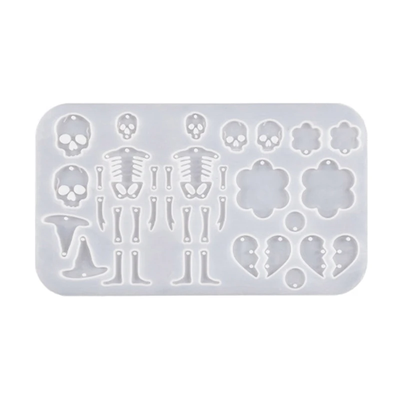 

Halloween Skull Pumpkin Mold DIY Epoxy Earrings Silicone Mold Resin Craft Mold