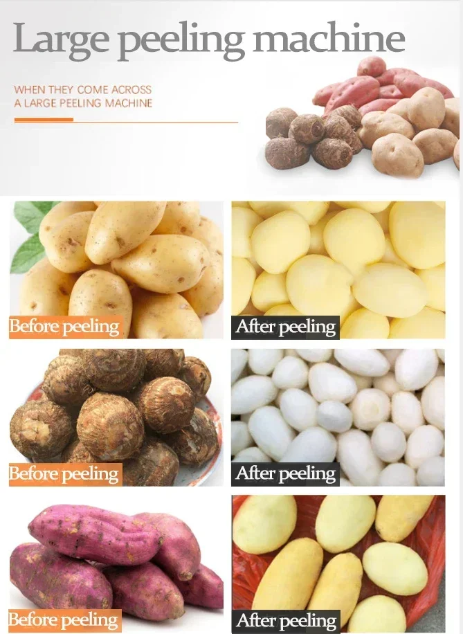 Electronic drum Potato Peeling Machine Washing Potato Peeler Machine Electric Potato Washer And Peeler Machine 2