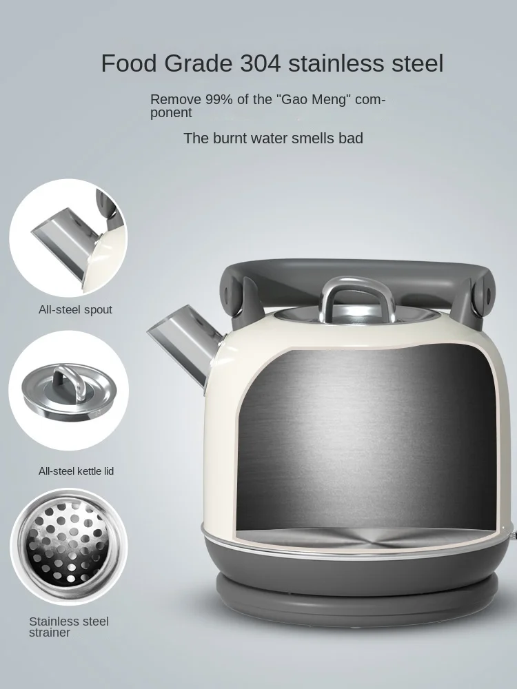 304 Stainless Steel Electric Kettles Automatic Power Off Electric Teapot Anti Dry Burning Large Capacity Travel Kettle Portable 5