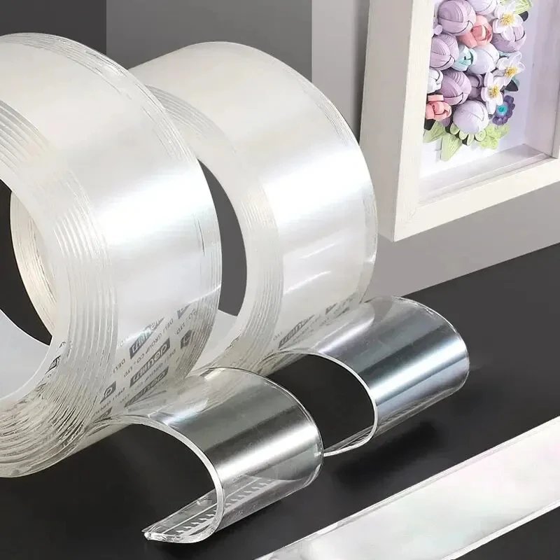 Double Sided Tape 3M Nano Transparent Reusable Waterproof Adhesive Cleanable Kitchen Bathroom Supplies